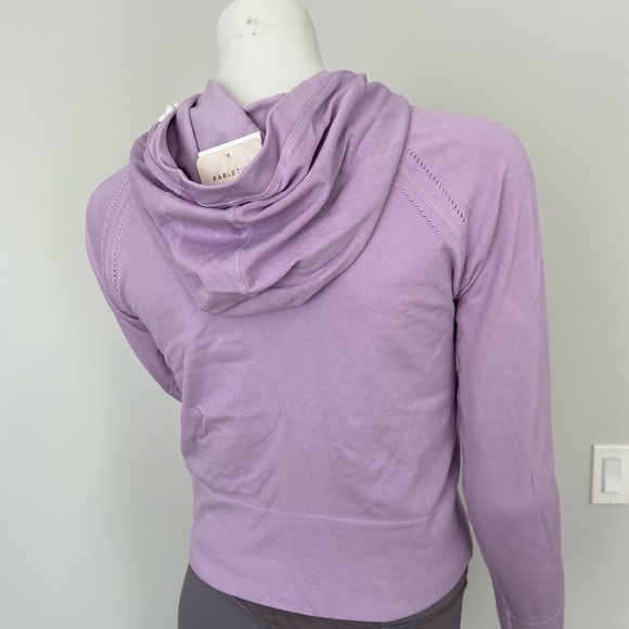 Lilac Crop Top Athletic Hoodie - Picture 3 of 7